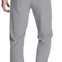 MAGNIVIT Men's Sweatpants Quick Dry Stretch Gym Joggers with Zipper Pockets (Gray, XXL)