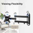 Suptek TV Wall Mount Swivel Tilt Rotation Full Motion Adjustable Articulating for Most 15-32 inch LED, LCD Monitor Wall Mount VESA 75,100 (MA2720)