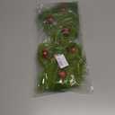 17 Inch Christmas Tree Picks, 6 PCS Lime Green Furry Curly Stems with Red Glitter Balls, Flexible Christmas Tree Topper Decorations for Holiday Arrangements, Wreaths & Table Christmas Decor