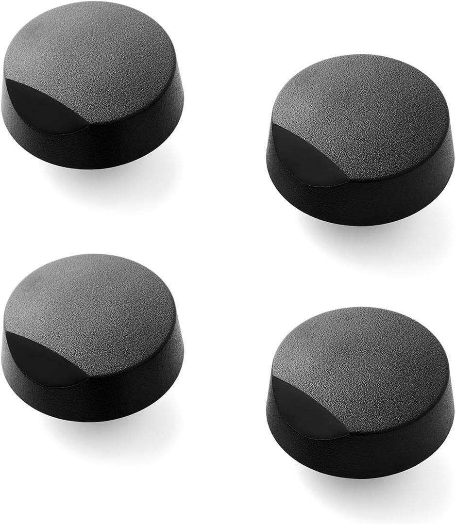 Upgraded 82977 82974 Cooktop Knob Replacement for Dacor Stove Parts, DE81-08738A Stove Knobs for Dacor Range Parts Burner Control Knobs SGM365 DE81-10313A Black Plastic Gas Stove Top Knobs 4 Pcs
