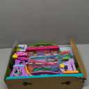 Polly Pocket Doll House with 2 Micro Dolls, Toy Car, Doll Furniture & 4 Pets, Expandable Pet Adventure House