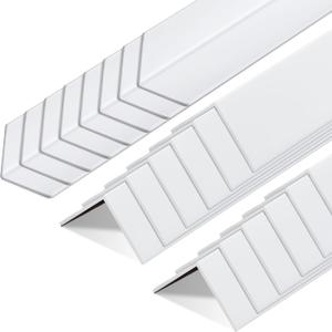 Sasylvia 20 Pcs Wall Corner Protector Guards, Vinyl 1-1/8 x 48 Inches Corner Trim Molding, Avoid Scratching Scuffs, Ease Install and Cleaning for Door Countertop Furniture Cabinet Protection, White
