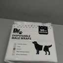 BV Dog Diapers Male Medium (Waist 13-23in) Super Absorbent - 50 Count Disposable - Doggie Diapers with Wetness Indicator - Adjustable Male Dog Wraps - Ideal for Incontinence/Training