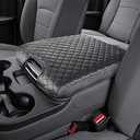 ISSYAUTO Center Console Cover Compatible with 2013-2018 Ram 1500 & 2013-2024 Ram 2500/3500/1500 Classic Model, Only for Jump Seat Console, Customized Armrest Cover Leather Arm Rest Covering for Car