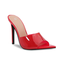 Women Clear Pointed Toe Sandals Stiletto Heels Transparent Strap High Heels Slip on Mules for Women Size 10