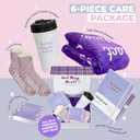 Loving Hue Chemo Care Package, Cancer Care Gifts for Women with Blanket, Socks, Journal, Tumbler (Purple)