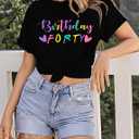 40th Birthday Gift T-Shirt Women Vintage 1986 Birthday Party Shirt Casual Short Sleeve 40 Bday Shirt Tee Tops (As Show,XL) (L)