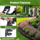 Quibbay 6.29" x 100' Landscape Edging Garden Edging Borders, Flexible Lawn Edging Kit with 150 Stakes, Plastic Landscaping Edging DIY for Yard Garden Tree Flowerbeds Grass Paver Pathway, Black