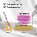 2 x Mom Gifts from Daughter Son, Mothers Day Gifts for Mom, Mom Birthday Christmas Grateful Valentines Gifts, Mom Acrylic Decor Plaque Sign, Best Mom Ever Gifts, Thank You Mom