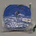 1-1/2" (Flat 2.6 width) x 50 FT Pool Backwash Hose, Blue Heavy Duty Reinforced PVC Lay Flat Water Discharge Hose for Swimming Pool Filter Pump,with 2 Clamp