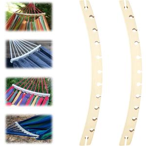 2pcs 12 Hole Detachable Wooden Hammock Spreader Bars, Durable Replacement Accessories Bars for Outdoor Hanging Hammocks Durable