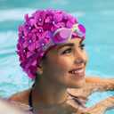 IMIKEYA Flower Swim Cap: Swimming Cap Comfortable Bathing Cap Swimming Hats Breathable Swimming Cap Petal Shower Caps Swim Hat for Women