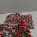 MARTINE MALL Rose Flower Garland, 5 Strands 41Ft Vines for Room Decor, Red Rose Floral Garland for Birthday, Wedding & Party