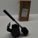 SetSail Toilet Brush and Holder, Self Closing Lid Toilet Bowl Brushes Holder and Extra Long Handle Ventilated Toilet Brush Set for Bathroom Cleaning, Nylon Bristles, Black (1 pack)