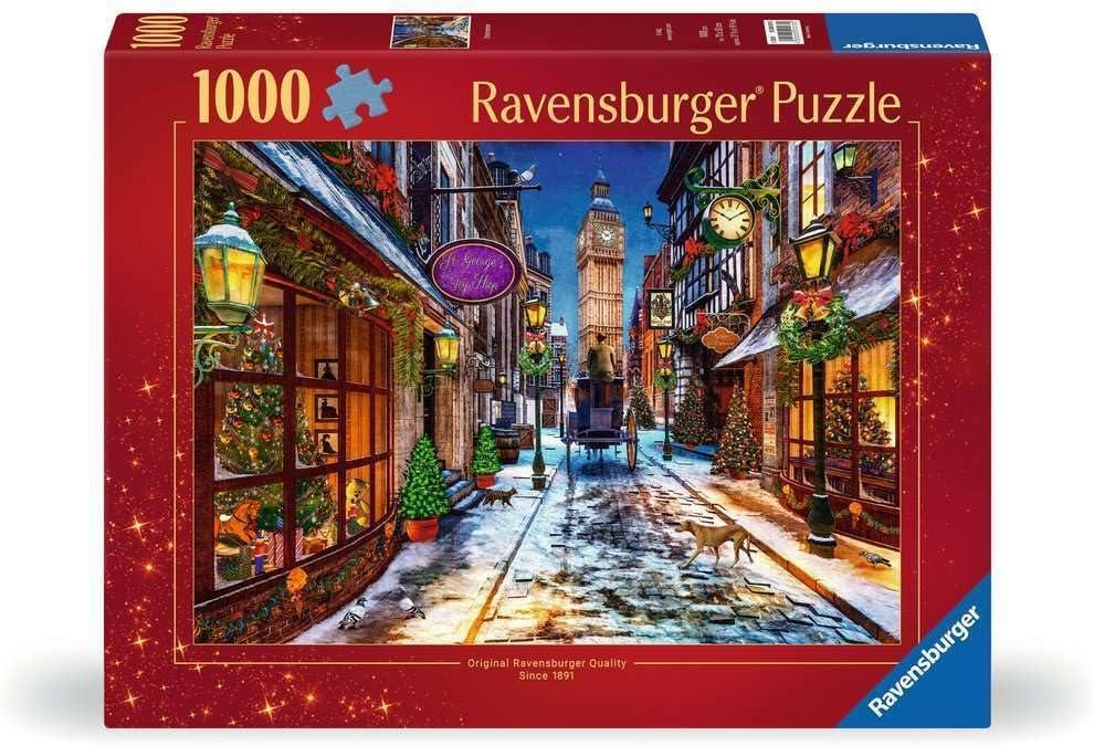 Ravensburger - Christmastime - 1000 Piece Jigsaw Puzzle - Dazzling Turn of The Century London City Scene in Stunning Detail - Premium Quality - Ages 12+