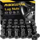 MIKKUPPA 24pcs M12X1.5 Black Mag Lug Nuts - 1.87" (47mm) Height 13/16" Hex Replacement for Toyota Tacoma 4Runner FJ Cruiser Lexus GX