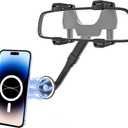 for MagSafe Car Mount Rearview Mirror [24 Strong Magnet] Magnetic Phone Holder for Car Rear View Mirror [4 Clip Stable] Cell Phone Mount for Your Car Accessories for iPhone 16 15 14 13 12 11 X Pro Max