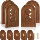 DoubleFill Walnut Wood Switch Cover Brown Outlet Covers Wall Plate Decorative Boho Plug Plate Vintage Rustic Contemporary Interior Room Home Decor(8.2 * 13cm, Arch Double Hole, 15 Pcs)