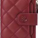 RNIEGA Small Wallets for Women Leather Bifold Wallet Women RFID Blocking Purse Credit Card Holder with 15 Card Slots and ID Window Coin Pocket