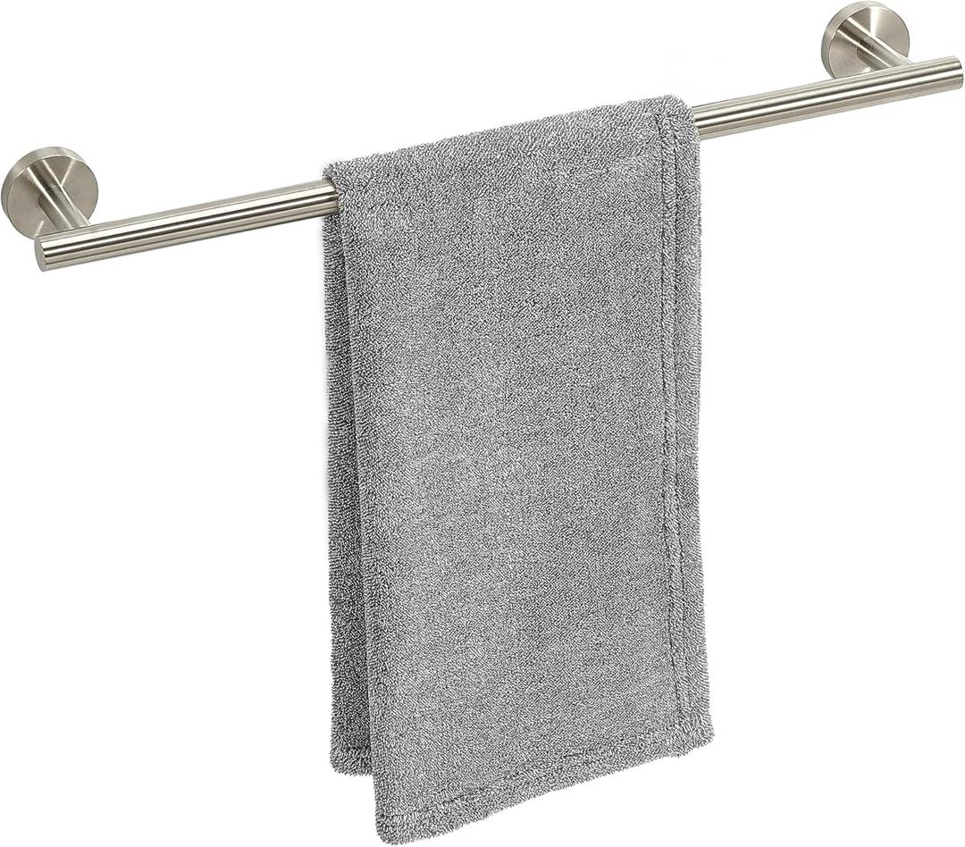Brushed Nickel Towel Bar, 18 Inch Towel Racks for Bathroom Wall Mounted, Thicken SUS304 Stainless Steel Heavy Duty Hand Towel Holder Organizer, Bathroom Accessories, Total Length 20.5 Inch