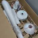 heimo 52 Inch White Ceiling Fan No Light, 3 Blade Wood Indoor Outdoor Ceiling Fans Without Lights for Patios Bedroom Living Room Mid Century Modern Propeller Outside Exterior Wooden Fan with Remote