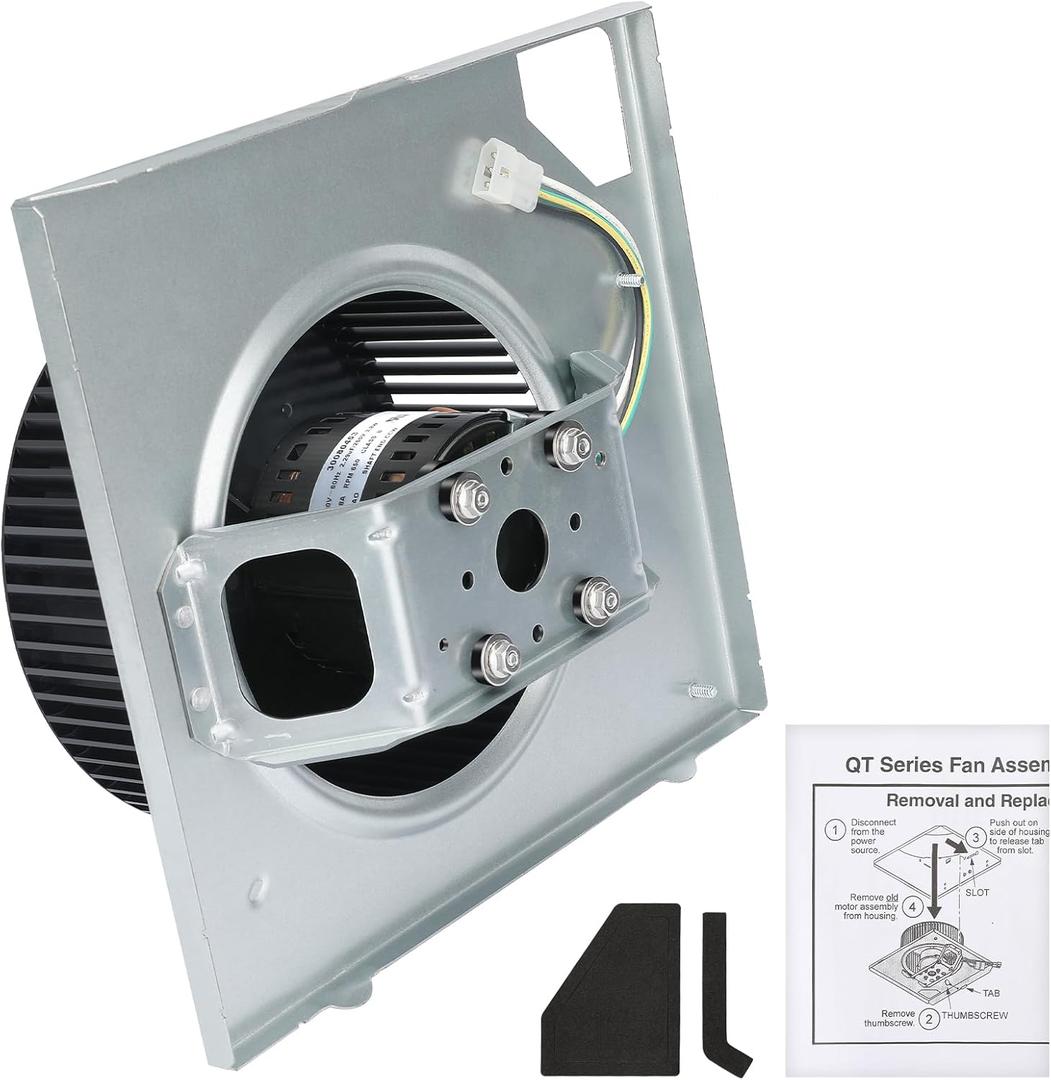 S-97016621 Bathroom Exhaust Fan Motor Replacement Parts - Fits QTR070, QTR070L, QTN80L, QTR080, QTR080L, QTR080F, QTRN080F, QTRN080 - Strong Airflow, Low Noise - Replaces OEM # S97016621, S99080568
