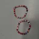America Red White Blue Beaded Bracelets 4pc