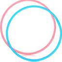 Soulchen 2 Pcs Toy Hoop Exercise Hoop Detachable Adjustable Plastic Hoops Playground Equipment for School Colored Hoops Circles Exercise Ring for Teens Dog Agility Equipment (Pink and Blue)