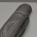 SHACOS Round Braided Placemats Set of 6 Round Table Mats 15 inch Cotton Washable for Holiday Party (Black Grey, 6)