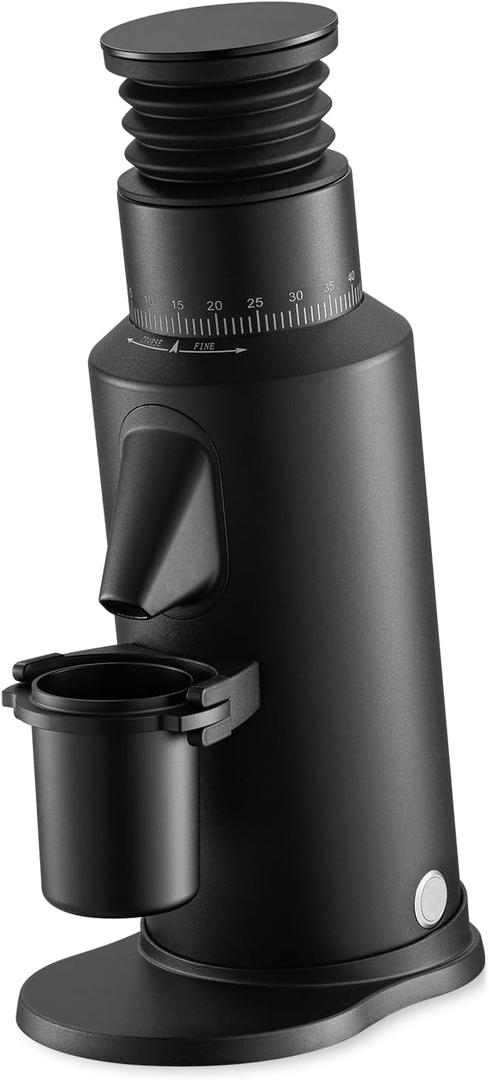 beanglass T64 Single Dose Coffee Grinder, 64mm Flat Burrs Electric Espresso Grinder (Black)
