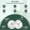 10 x Neosmuk Magnets with Screws, 60lbs Strong Neodymium Disc Magnet with Holes in The Center,Cup Magnet with Mounting Hole Heavy Duty, Round Magnet Rare Earth Magnetic High Strength in Middle,4 Pack (Silver)