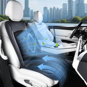 Coverado Cooling Car Seat Cover, 12V-24V Ventilated Front Seat Cushion for Car, 3-Speed Adjustable Seat Cover for Summer Driving Seat, Universal Fit for Car SUV Truck Van