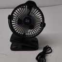 Minthouz Clip on Fan - 720 Rotation Portable Small Fan with LCD Digital Display, 8000mAh Low Noise Desk Fan for Outdoor Camping/Stroller/Home/Office