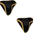 Funny Party Hats Colonial Style Tricorn Hat – Revolutionary War Deluxe Colonial Tricorn Hat, 2 Pack, One Size