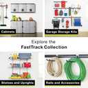 Rubbermaid FastTrack Garage Organization System Vertical Bike Hook Black Holds up to 50 Pounds Wall Mount and Heavy Duty Garage Hanger for Bike Storage