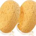 Bath Sponge, 2Pcs Large Shower Sponges for Women Men, Exfoliating Sponge Face Body Puff with Dense Foam for Gentle & Deep Cleansing, Ultra-Soft for Sensitive Dry Skin