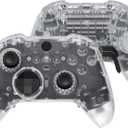 eXtremeRate Full Set Shell Buttons for Xbox One Elite Series 2 Controller, Clear Replacement Faceplate Back Plate Bottom Shell Case with Buttons for Xbox Elite Series 2 Core Controller - Model 1797