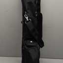 Golf Stand Bag, Lightweight Par 3 Golf Bag Holds Up to 7 Clubs with Two Way Dividers Cooler Pocket Shoulder Strap and Multiple Storage Pockets for Men and Women (Black)