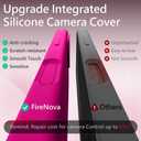 FireNova Magnetic for iPhone 17 Case, Compatible with MagSafe, [Integrated Silicone Camera Control Button] [Camera Protection] Anti-Scratch Microfiber Lining Phone Case, 6.3", Hot Pink