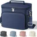esouler Lunch Box for Women/Men Insulated Lunch Bag Large Capacity Reusable Lunch Tote Leak Proof Lunch Bags for Work Picnic, Dark Blue