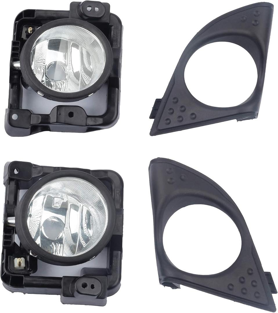 Dasbecan 33900TL0A01 Fog Lights Housings Shell with Bulbs and Wiring Harness Kit Front Bumper LED Fog Bulbs Compatible with Honda Acura TSX 2009 2010 Replaces 33950-TL0-A01 33950TL0A01 2 Pack