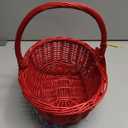 Woven Oval Basket- red