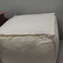 ZICOTO Beautiful Boucle Pouf Ottoman and Foot Rest - Elevate Your Living Room Decor with Lightweight Comfort and Charm - A Round Modern Foam Filled Foot Stool Perfect to Rest Your Feet