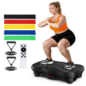 Vibration Plate Exercise Machine, 130 Levels Full Body Workout Vibrating Plate for Lymphatic Drainage Weight Loss, 450 Lbs Capacity Shake Platform with Bluetooth for Women Men