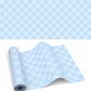 24in x 60ft Fabric Gingham Bulletin Board Paper Roll, Blue