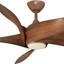 MINKA-AIRE F905L-DK Artemis XL5 62 Inch Ceiling Fan with LED Light and DC Motor in Distressed Koa Finish