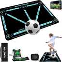 Soccer Training Equipment,Soccer Training Mat Improve Strength,Agility and Coordination,Anti-Slip Silent Absorption Soccer Footwork Training Mat,Soccer Trainer for Indoor/Outdoor Drills