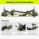 AMORIL 1/10 RTR Brushless Fast RC Cars for Adults,Max 50mph Hobby Electric Off-Road Monster Truck,Waterproof High Speed RC Car 4WD Remote Control Car with 3S Lipo,Green