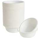 ECOLipak 150 Pack 12 oz Paper Bowls Disposable, Heavy-Duty Biodegradable Compostable Bowls Made of Natural Sugarcane Bagasse, Suitable for Salad, Dessert, Milk, Cereals