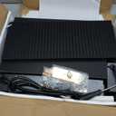 Black Nightstand with Outlet,Modern Bedside Table with Storage Drawer and Open Wood Shelf, for Living Room, Bedroom and Small Spaces, Accent Night Stand with Solid Wood Legs, Easy Assembly